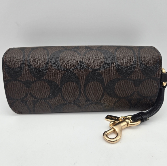 Coach Brown Signature Glasses Case - Picture 8 of 8